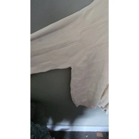 Vintage Grandpa Sweater cotton textured window plaid crewneck sweater XXLT - Picture 4 of 7